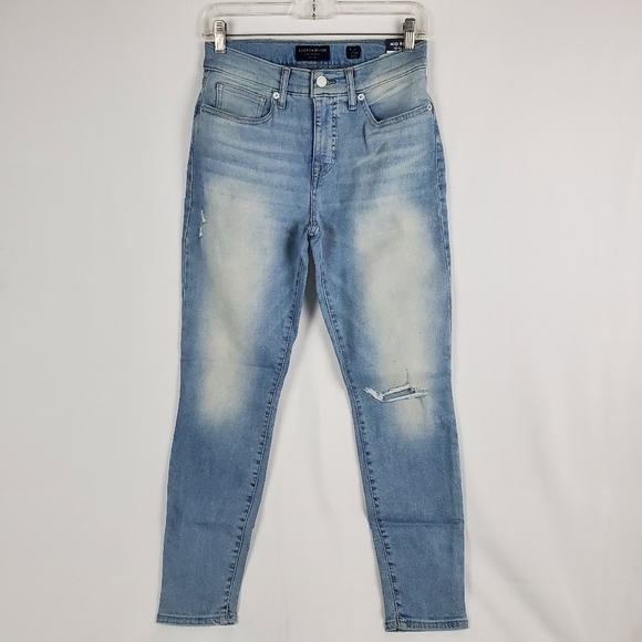 NWT Lucky Brand Women's Ava Mid Rise Skinny Stretch Ankle Light Blue Size 8/29 - Picture 1 of 9